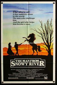 b295 MAN FROM SNOWY RIVER one-sheet movie poster '82 George Miller