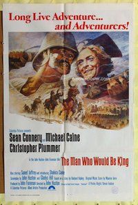 b299 MAN WHO WOULD BE KING int'l one-sheet movie poster '75 Connery, Caine