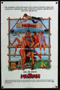 b307 MEATBALLS one-sheet movie poster '79 Bill Murray, Ivan Reitman