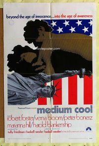 b308 MEDIUM COOL int'l one-sheet movie poster '69 Haskell Wexler classic!