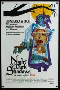 b333 NIGHT OF DARK SHADOWS one-sheet movie poster '71 wild freaky image!