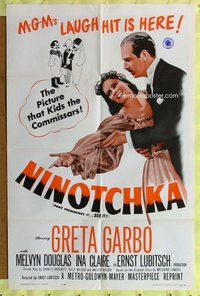 b334 NINOTCHKA one-sheet movie poster R62 Greta Garbo, Ernst Lubitsch