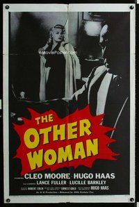b351 OTHER WOMAN one-sheet movie poster '54 Hugo Haas, sexy Cleo Moore!