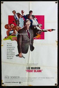 b365 POINT BLANK int'l one-sheet movie poster '67 Lee Marvin, Angie Dickinson