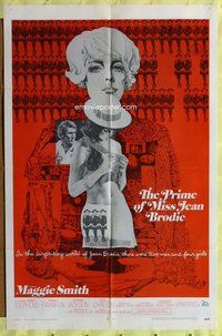 b368 PRIME OF MISS JEAN BRODIE int'l one-sheet movie poster '69 Maggie Smith