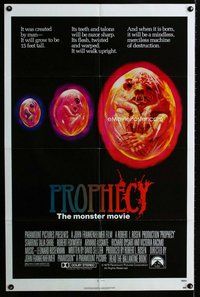 b369 PROPHECY Destruction style 1sh '79 John Frankenheimer, art of monster in embryo by Paul Lehr!