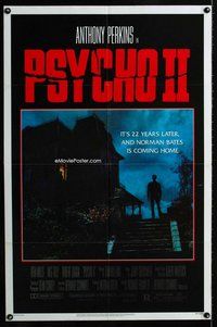 b372 PSYCHO 2 one-sheet movie poster '83 Anthony Perkins, Vera Miles