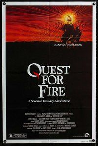 b377 QUEST FOR FIRE one-sheet movie poster '82 Rae Dawn Chong, cave men!