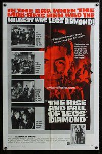 b392 RISE & FALL OF LEGS DIAMOND one-sheet movie poster '60 Ray Danton
