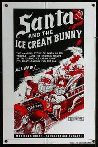 b410 SANTA & THE ICE CREAM BUNNY one-sheet movie poster '72 wild & surreal!