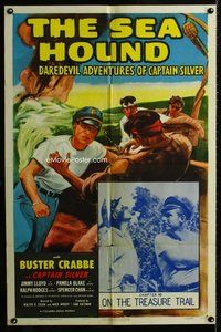 b416 SEA HOUND Chap 10 one-sheet movie poster R55 Buster Crabbe, serial