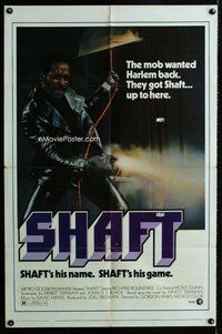 b425 SHAFT one-sheet movie poster '71 Richard Roundtree classic!