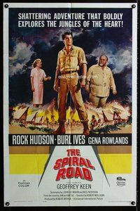 b437 SPIRAL ROAD one-sheet movie poster '62 Rock Hudson,Burl Ives,Rowlands