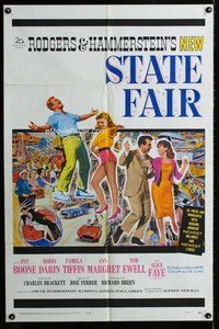 b445 STATE FAIR one-sheet movie poster '62 Alice Faye, Pat Boone