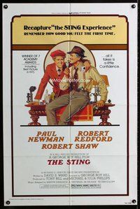 b450 STING one-sheet movie poster R77 Paul Newman, Robert Redford, Shaw
