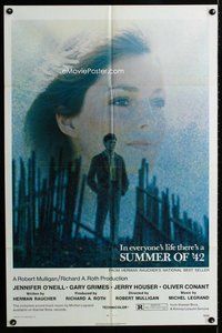b456 SUMMER OF '42 one-sheet movie poster '71 classic Jennifer O'Neill!