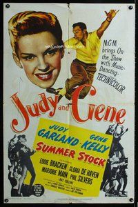 b458 SUMMER STOCK one-sheet movie poster '50 Judy Garland, Gene Kelly