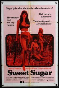 b463 SWEET SUGAR one-sheet movie poster '72 wildcats get what they want!