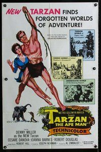 b474 TARZAN THE APE MAN one-sheet movie poster '59 Edgar Rice Burroughs