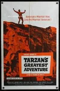 b475 TARZAN'S GREATEST ADVENTURE one-sheet movie poster '59 Gordon Scott