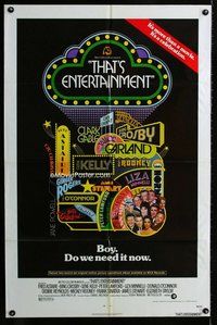 b482 THAT'S ENTERTAINMENT one-sheet movie poster '74 classic scenes!