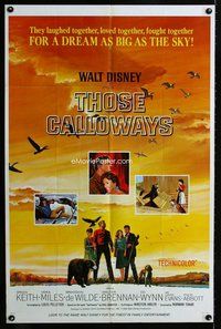 b492 THOSE CALLOWAYS style A one-sheet movie poster '65 Walt Disney, Kieth