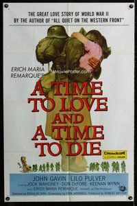 b497 TIME TO LOVE & A TIME TO DIE one-sheet movie poster '58 Remarque