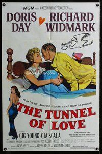 b513 TUNNEL OF LOVE one-sheet movie poster '58 Doris Day, Richard Widmark