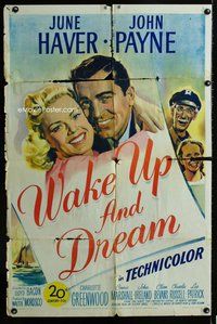 b532 WAKE UP & DREAM one-sheet movie poster '46 June Haver, John Payne