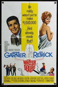 b539 WHEELER DEALERS one-sheet movie poster '63 James Garner, Lee Remick