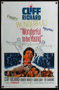 b551 WONDERFUL TO BE YOUNG one-sheet movie poster '62 Cliff Richard