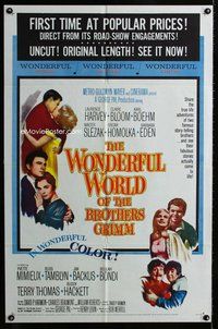 b552 WONDERFUL WORLD OF THE BROTHERS GRIMM one-sheet movie poster '62