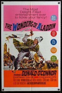 b553 WONDERS OF ALADDIN one-sheet movie poster '61 Donald O'Connor