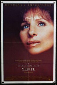 b560 YENTL one-sheet movie poster '83 Barbra Streisand, Mandy Patinkin