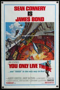 b004 YOU ONLY LIVE TWICE style A one-sheet movie poster '67 Connery IS Bond!
