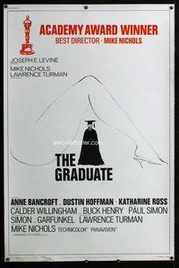 c060 GRADUATE style B forty by sixty movie poster '68 Dustin Hoffman, Bancroft