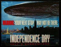 c052 INDEPENDENCE DAY subway movie poster '96 Will Smith