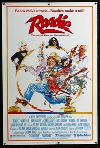 c065 ROADIE forty by sixty movie poster '80 Meat Loaf, Alice Cooper, Harry