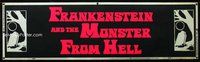 c057 FRANKENSTEIN & THE MONSTER FROM HELL paper banner movie poster '74