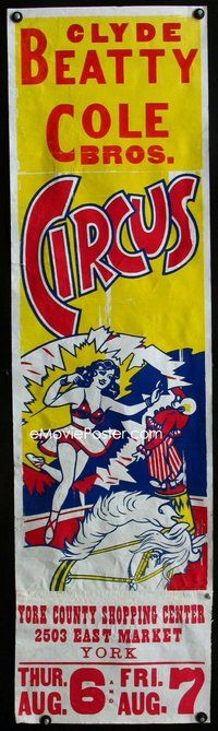 c032 CLYDE BEATTY COLE BROS CIRCUS circus poster c1959