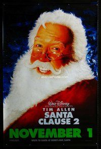 c086 SANTA CLAUSE 2 vinyl banner movie poster '02 jolly Tim Allen!
