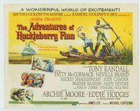 d019 ADVENTURES OF HUCKLEBERRY FINN movie title lobby card '60 Mark Twain