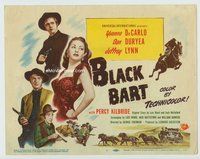 d038 BLACK BART movie title lobby card '47 sexy Yvonne DeCarlo, Dan Duryea