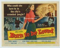 d044 BORN TO BE LOVED movie title lobby card '59 Hugo Haas, Vera Vague
