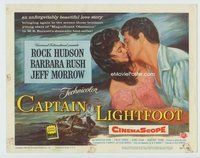 d056 CAPTAIN LIGHTFOOT movie title lobby card '55 Rock Hudson, Barbara Rush