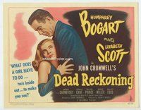 d085 DEAD RECKONING movie title lobby card '47 Humphrey Bogart, Liz Scott