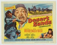 d092 DESERT SANDS movie title lobby card '55 Ralph Meeker, Marla English