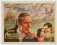 d100 DR SYN movie title lobby card '37 George Arliss, cool pirate art!