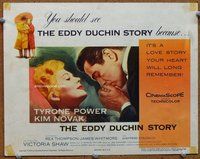 d107 EDDY DUCHIN STORY movie title lobby card '56 Tyrone Power, Kim Novak