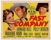 d115 FAST COMPANY movie title lobby card '53 racy gals & gambling guys!
